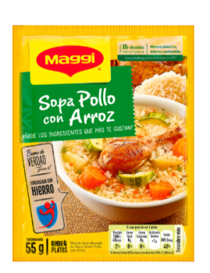 SOPA MAGGI POLLO CON ARROZ 57G