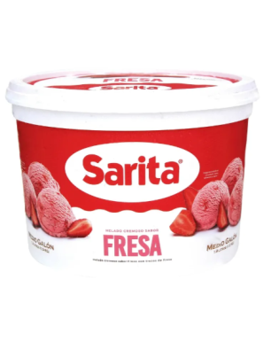 HELADO FRESA MEDIO GALON SARITA