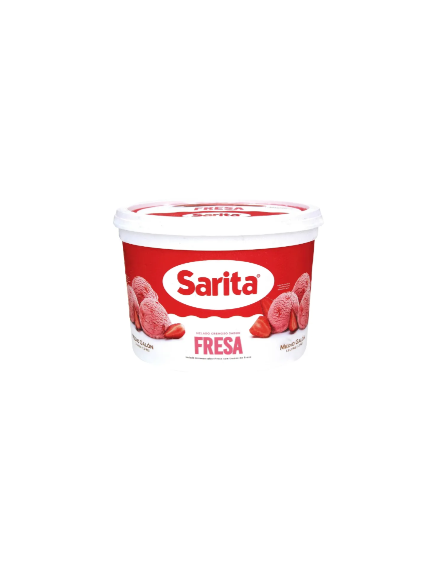 HELADO FRESA MEDIO GALON SARITA